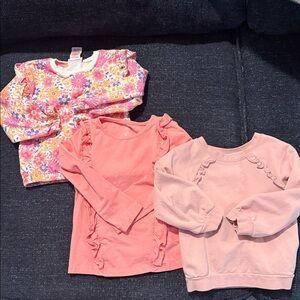Tommy Bahama Colorful Floral Pink Sweatshirts Pink Toddler 4T X Small set of 3